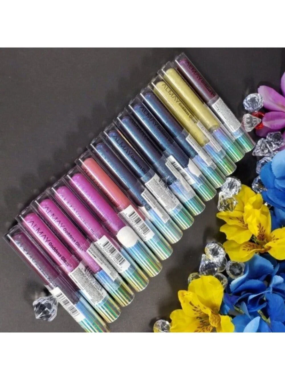 Almay Gel Lip Gloss Make Up Lip Care Goddess Gloss Blue Sparkle Ethereal Sealed